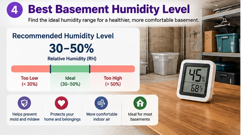 Illustration of a basement humidity meter